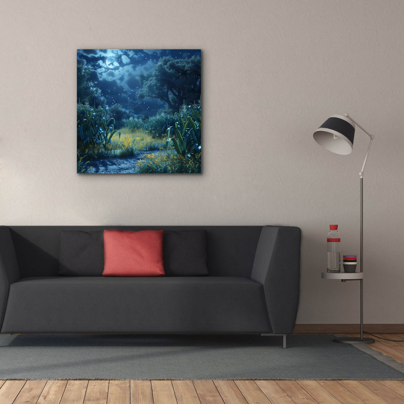 «Moonlit Clearing» par r3darch0n, art mural sur toile, 37 po x 37 po