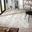 Tapis rectangulaire beige / gris en polypropylène tissé à la machine-87636239