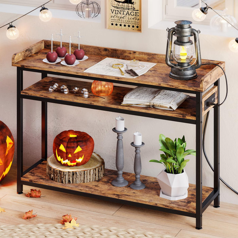 Console, canapé avec prise de courant, maison de ferme ..., H 30 po x l 42,99 po x P 13,7 po