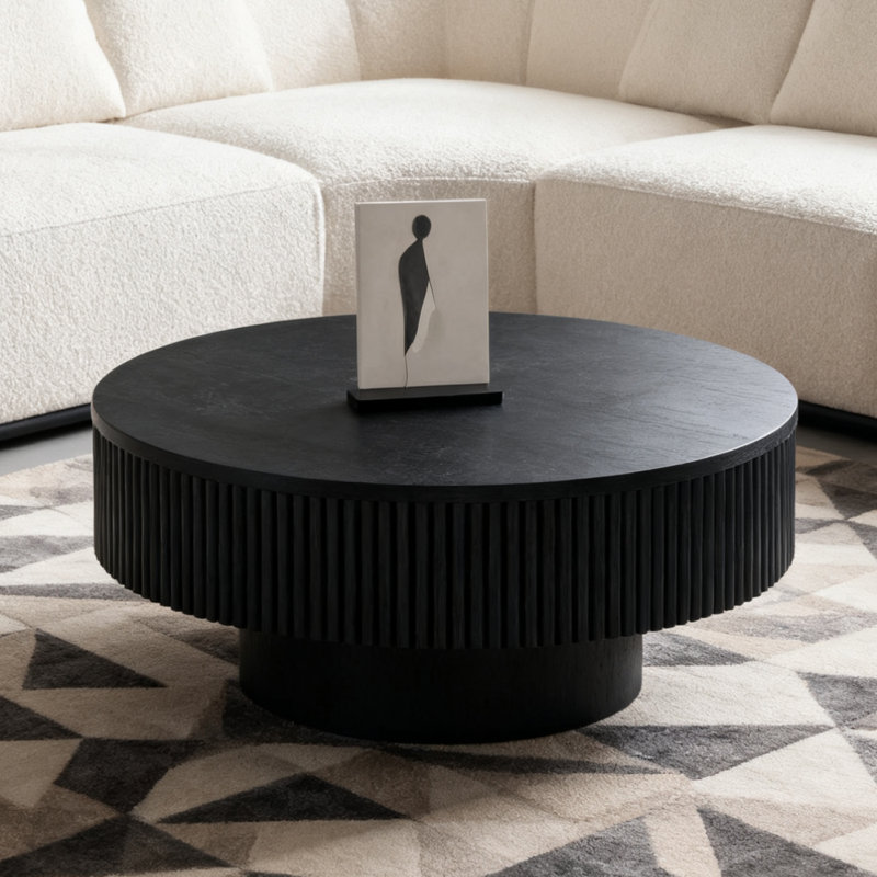 Vivid Wooden Round Chaunce, Black