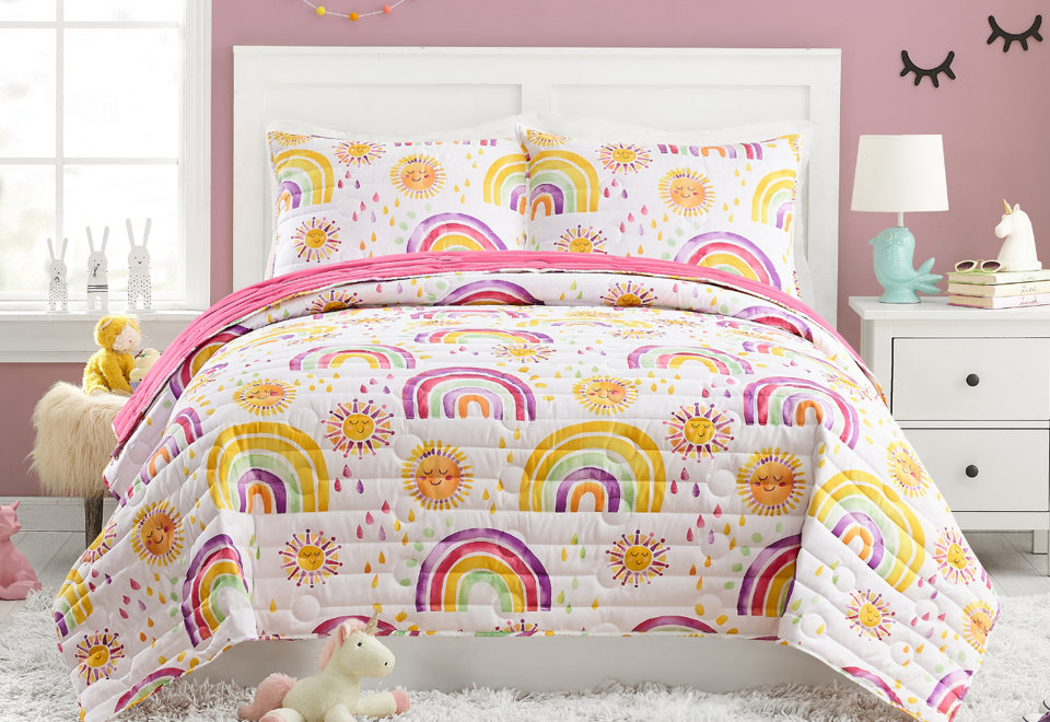 Rainbow & Suns Quilt Set