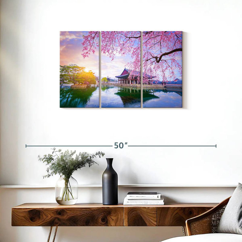 Lilie Gyeongbok Palace In Spring, 20" H x 33" W