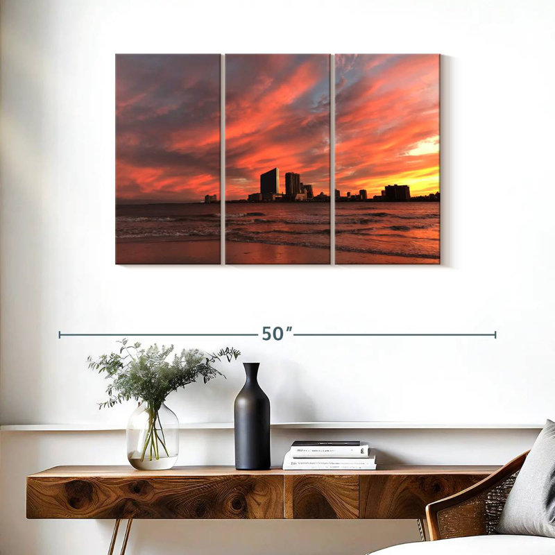 Gillard Brigantine Beach Sunset, 24" H x 38" W