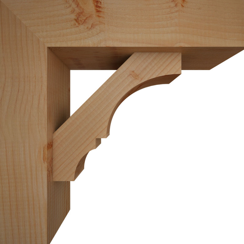 Balboa Block Offset Brace Bracket, 18 x 18, 5 1/2"W Douglas Fir (Smooth)