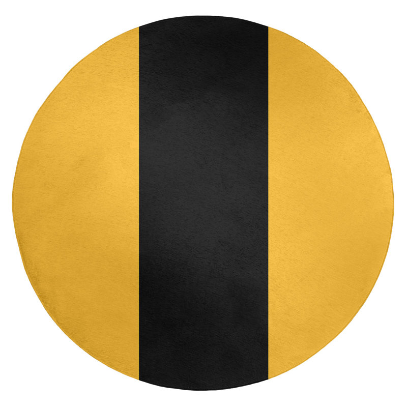 Chenille Striped Indoor Rug, Round 5'