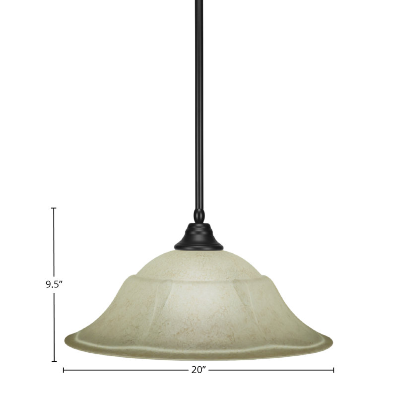 Luminaire suspendu à tige, Espresso, Crème, crème