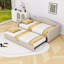 Lit de jour simple en velours rembourré avec couchette réglable-1297385566