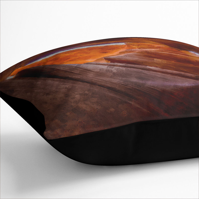 Sandstone in Antelope Canyon Vol.2 Scatter Cushion, 40cm H x 40cm W x 15cm D, Black