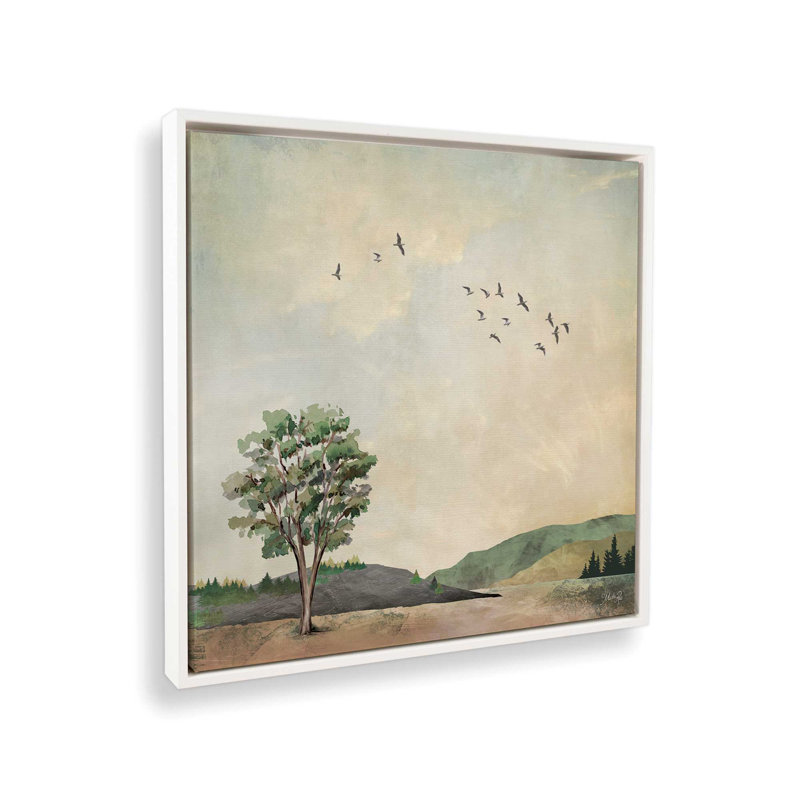 «Serenity» par Marla Rae, reproduction d'art, Toile avec cadre, L 36 x H 36, Blanc