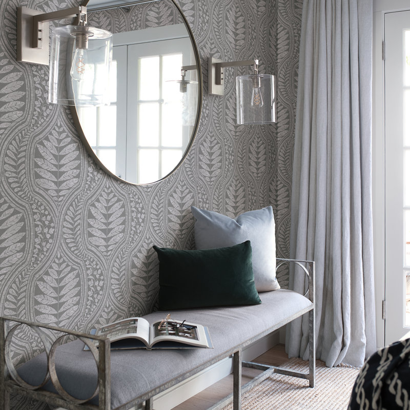 10.06m x 52.07cm Semi-Gloss Paste the Wall Wallpaper Roll, Dark Grey