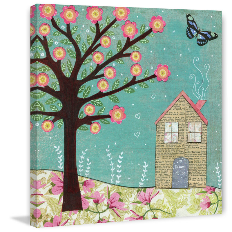 «Dream House» par Vanessa Sascalia, reproduction sur toile tendue, H 40 po x l 40 po x P 1,5 po