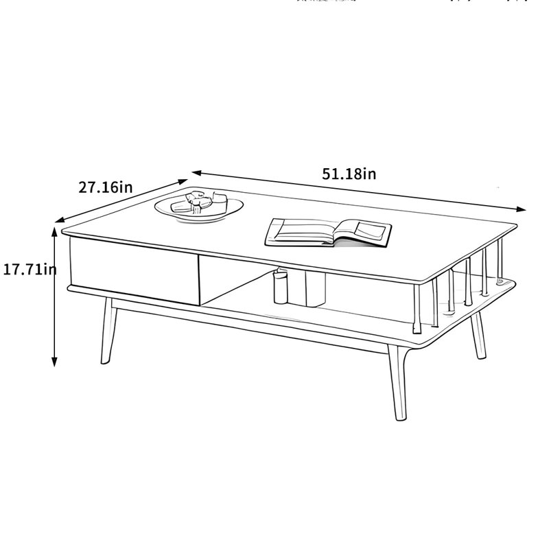 Nordic Ash Wood Coffee Table