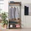 Alva Pair of Double Open Wardrobes with 2 Drawers and 4 Shelves-103260231