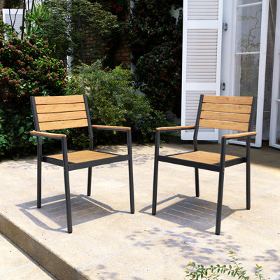 Auminum Stackable Outdoor Dining Armchair