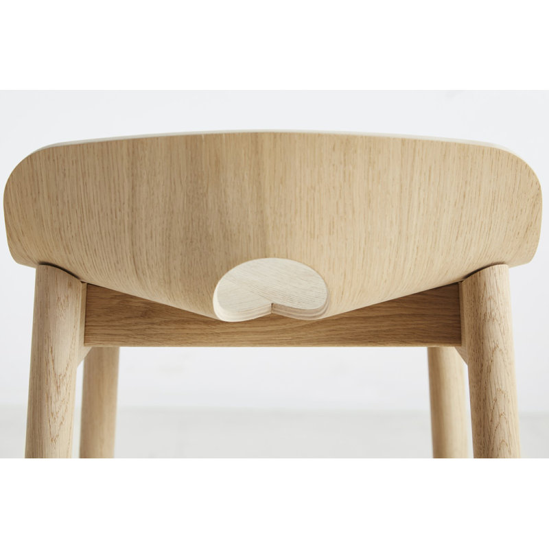 Mono Bar Stool, Counter Stool (25.59'' Seat Height), Oak/Black