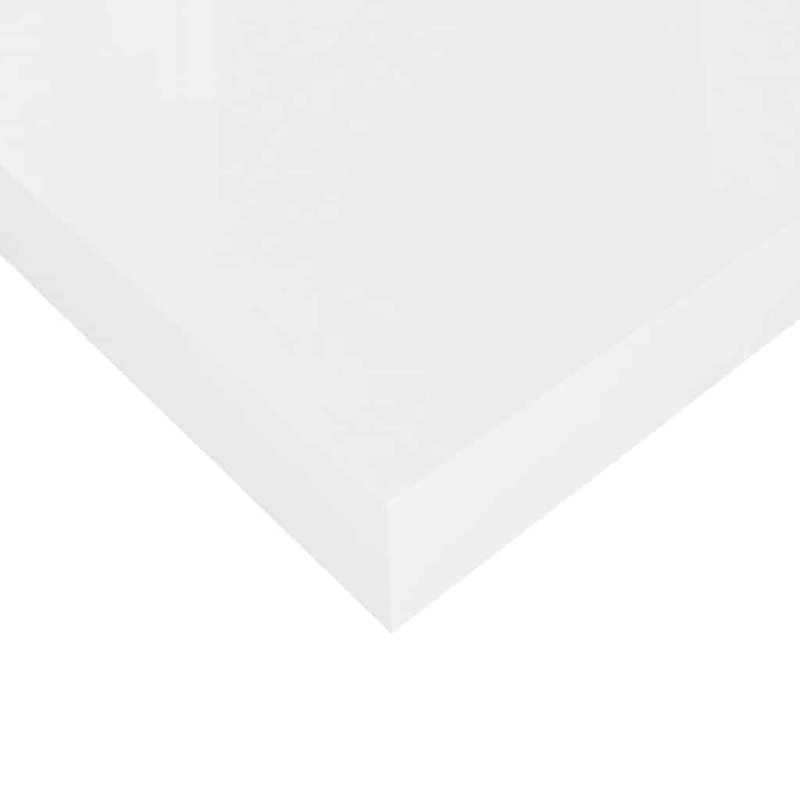 Wall Shelf  Wall Mounted Display Shelf for Photo Frame Set of 4, High Gloss White, 1.5" H x 31.5" W x 9.3" D