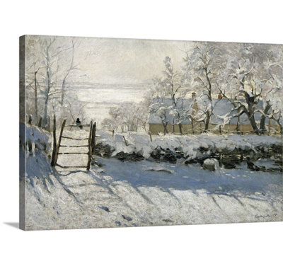 'The Magpie' by Claude Monet Painting Print