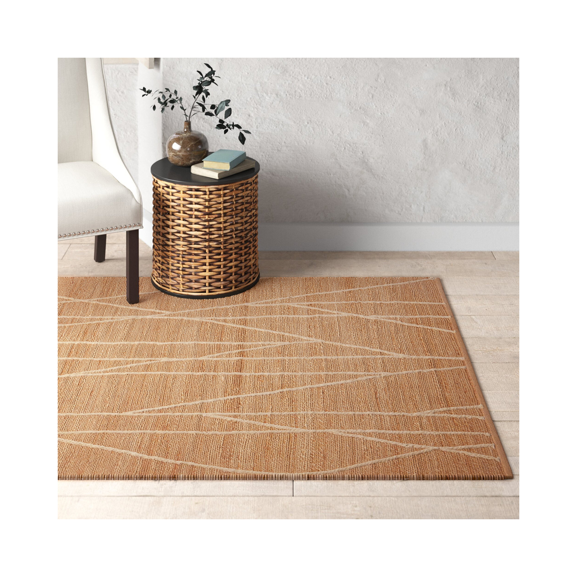 Albemarie Handmade Jute / Sisal Tan Rug, Rectangle 5' x 7'6"