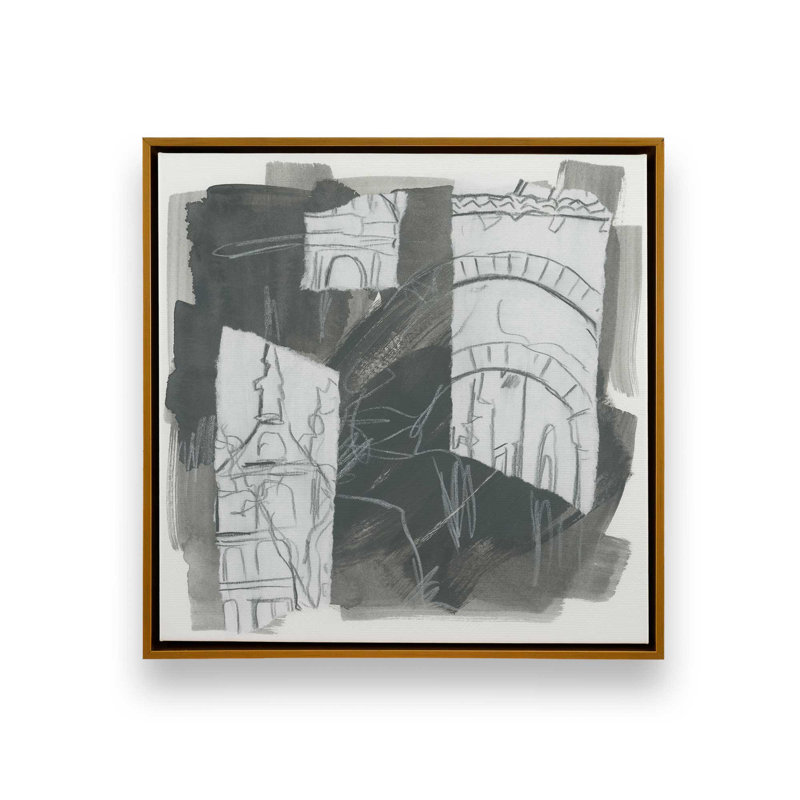 «Street Shadows II» par June Erica Vess, reproduction d'art sur toile, H 36 po x l 36 po, Doré