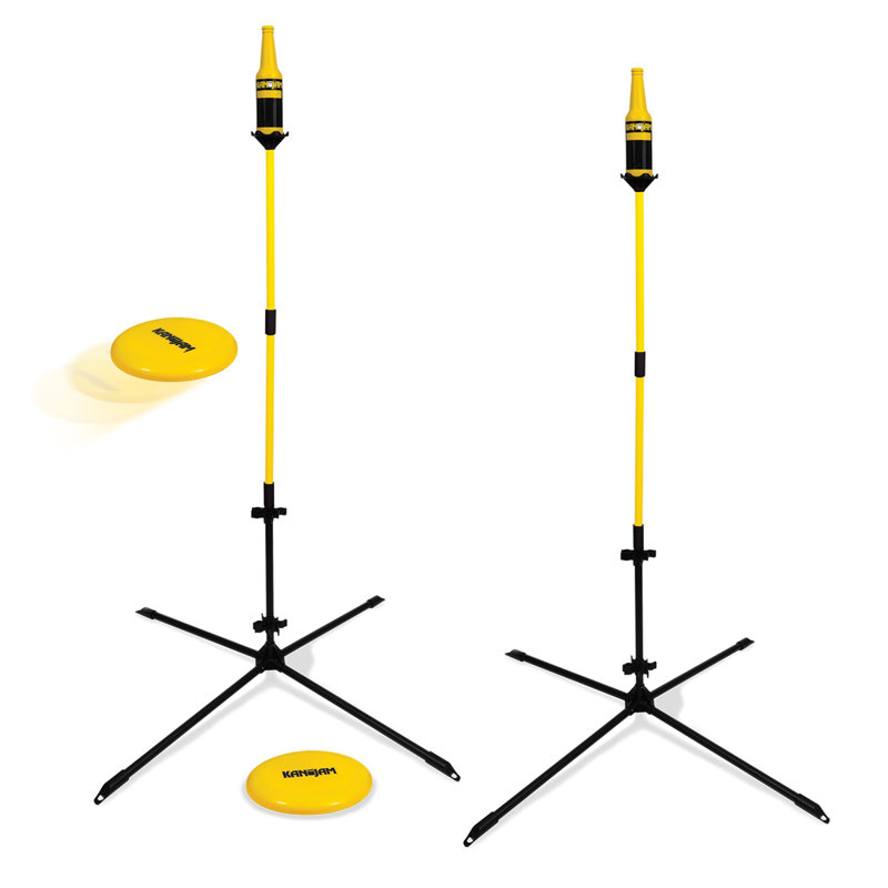 Kan Jam Kan Smash - Challenging Backyard Disc Game - Includes 175g Ultimate Flying Disc,black/yellow