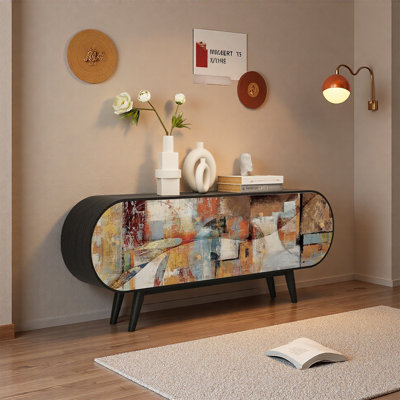 Classic Walnut Sideboard Cabinet