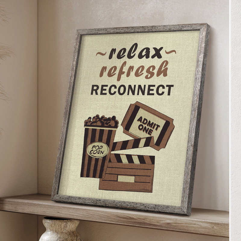 «Movie Time IV», reproduction encadrée - bois massif, H 11 po x l 9 po