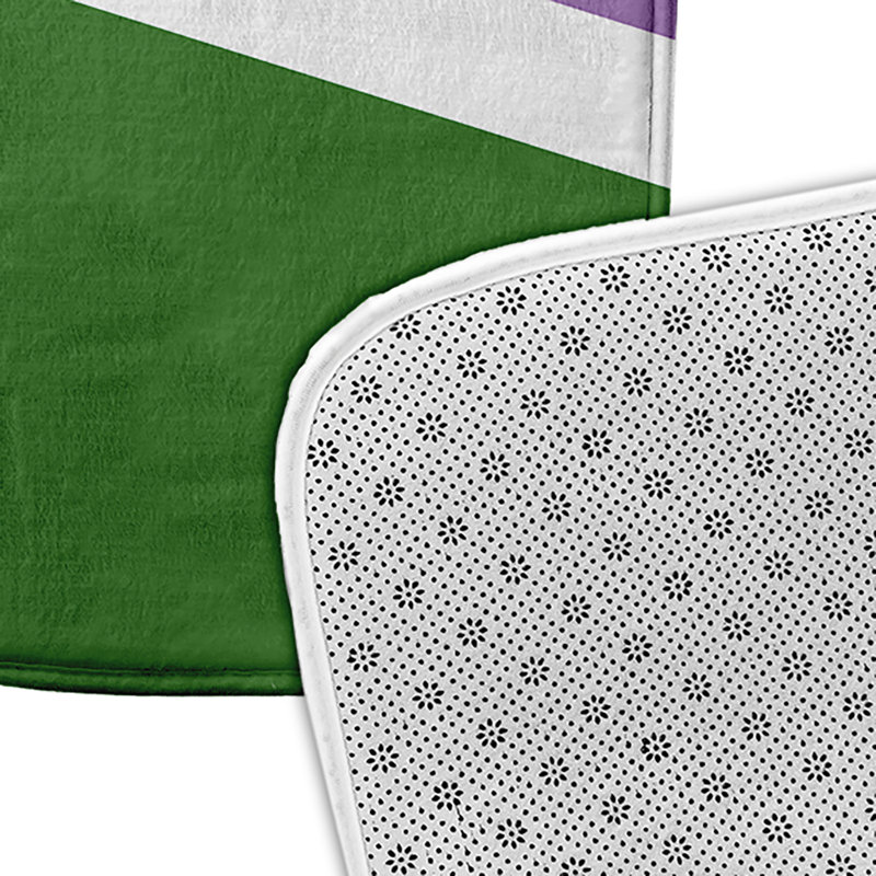 Tapis de bain Aikaterini, Mauve / Vert