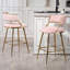 (ENSEMBLE de 2) Tabourets de bar 26 po à hauteur de comptoir Tabouret de bar en îlot de cuisine avec dossier, base et repose-pieds Corduroy-1164715093-1164715092