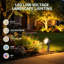 Projecteur de paysage en forme de corne à intensité variable, blanc chaud 3000 K / blanc neutre 4000 K / blanc froid 5000 K, lumière de sentier d'extérieur imperméable pour patio de jardin