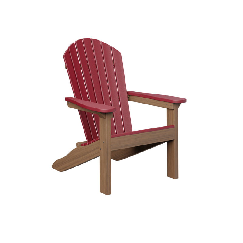 Berlin Gardens Comfo Back Adirondack Chair, Scarlet Red/Antique Mahogany