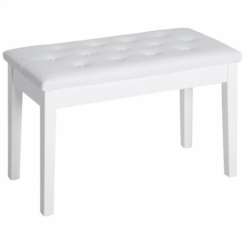 Rubberwood Bench, White