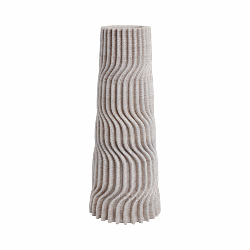 Shelvin Handmade Stoneware Table Vase, 14" H x 5" W x 5" D