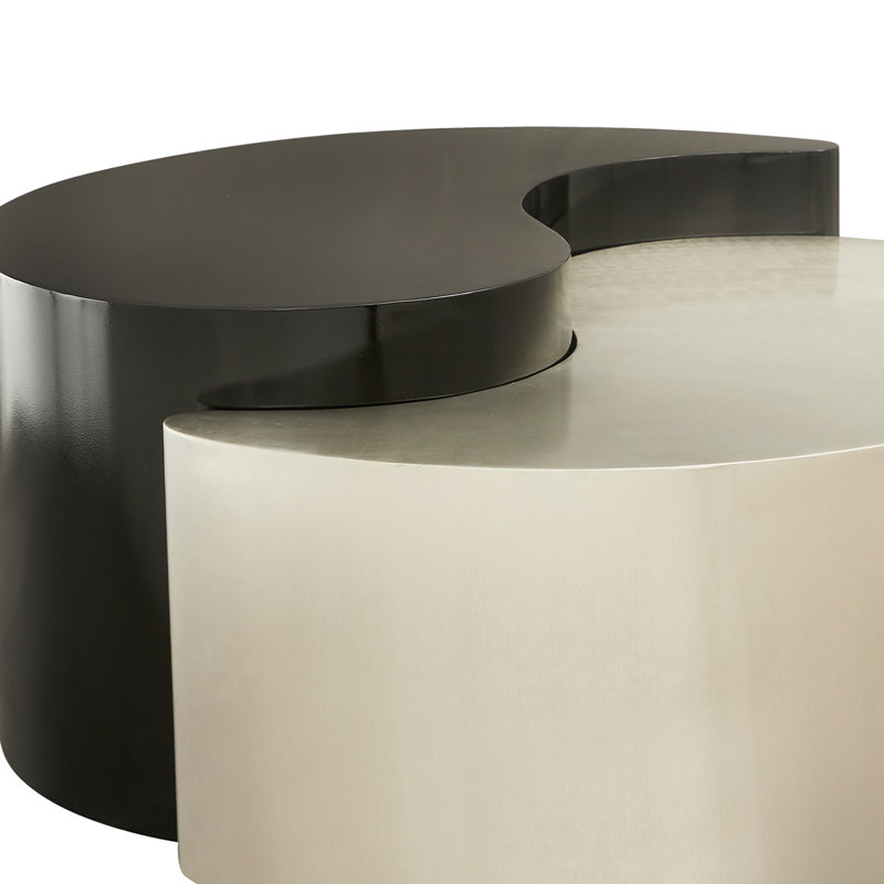 Table de bout Addington, Noir et argent