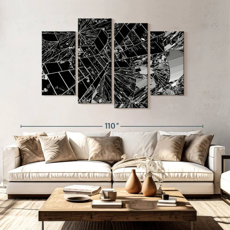 Miroir abstrait Avery, H 54 po x l 84 po