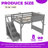 Twin\Full Size Solid Wood Loft Bed With Built-in Wardrobe Storage Shelves & Stairs-744366978-744366976