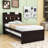 Eddra Size Multifunctional Platform Bed with LED Headboard,  Storage, and Pull-Out Twin Trundle-979544705-997466541