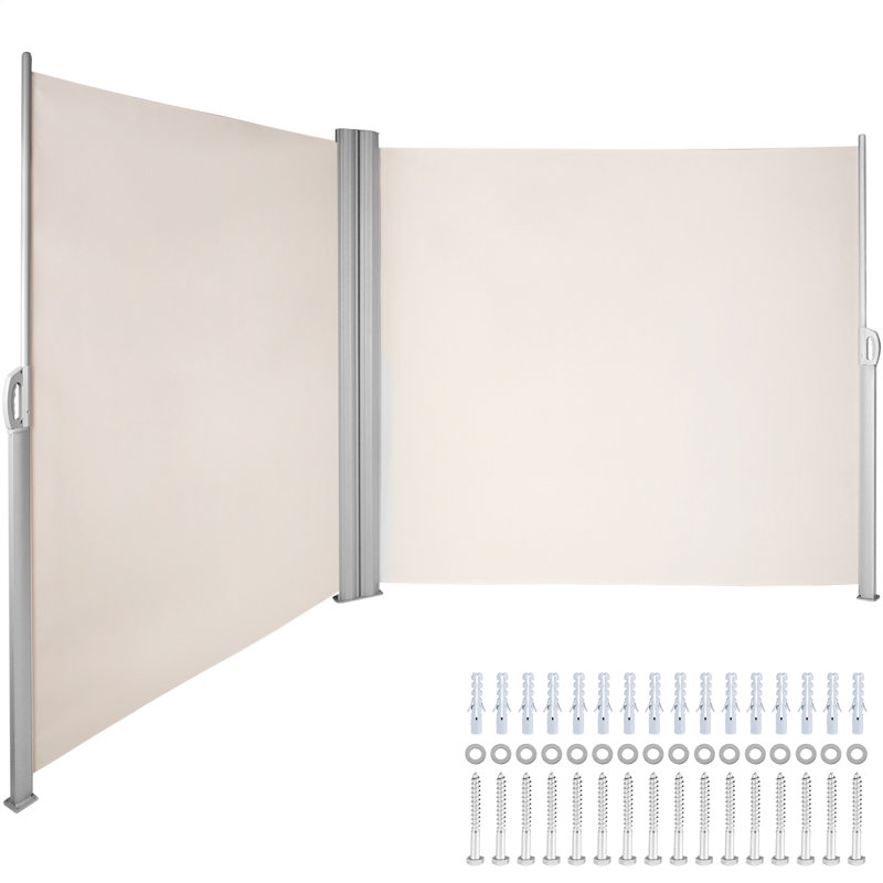 Auvent latéral rétractable manuel l 19 pi 6 po x P 1 pi, Beige