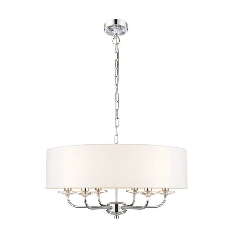Basilia 6 - Light Drum Chandelier, Nickel