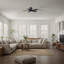 60" Irene 5-Blade Hugger Ceiling Fan with Wall Remote-1087667376-1087667391-1087667332