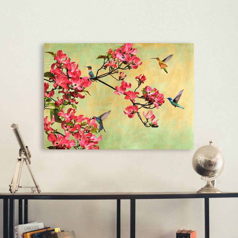 Flower Branch by Rei Keiko - No Frame Print on Canvas, 70cm H x 100cm W x 4cm D