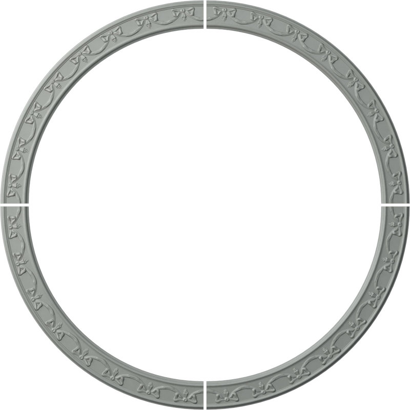 Ensemble d'anneaux de plafond 63 po x P 54 po x P 4 po x P 3/4 po, Paquet de 4 (forme un cercle complet)