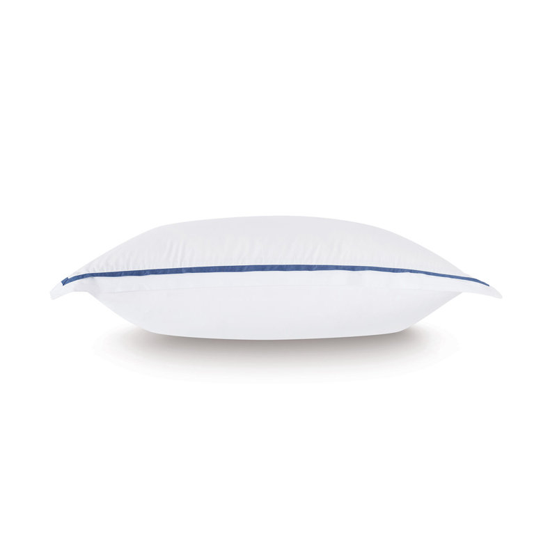 Tessa Sham, Queen, White/Blue, Border