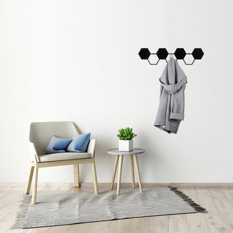 Crochet mural Elysee 7 - noir