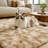 Beige Brown Fuzzy Area Rug - Ultra Soft Shag Rug for Living Room, Bedroom, Christmas Decor, Non-Slip Plush Carpet for Modern Home-1346209304