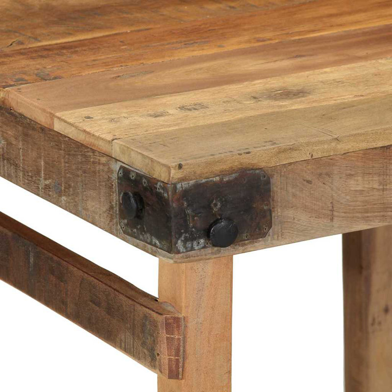 Dining Table Brown Solid Reclaim Wood Home Decor Furniture Reclaimed