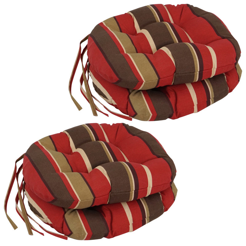 Outdoor 3.5'' Dining Chair Seat Cushion, Monserrat Sangria