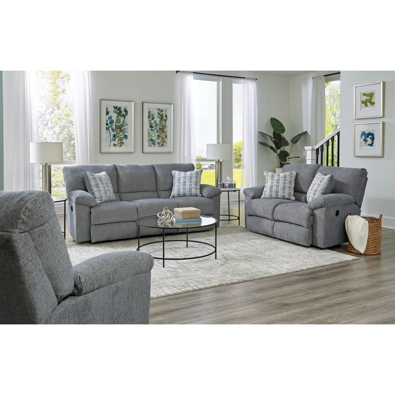 Causeuse inclinable Khandaker, Polyester bleu