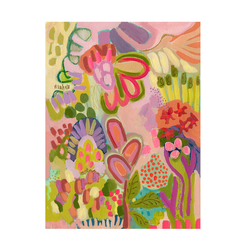 Art mural sur toile tendue - «Cheery Garden» de Suzanne Allard pour décoration de salon, de chambre à coucher ou de bureau - 18 x 24