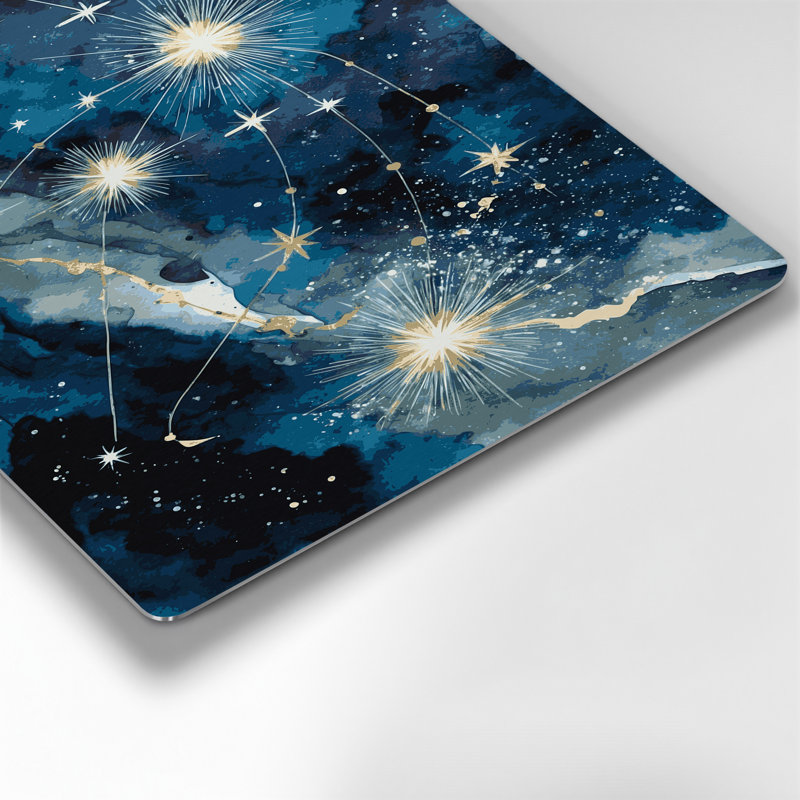 Art mural Space Orion constellation gris, H 24 po x l 36 po
