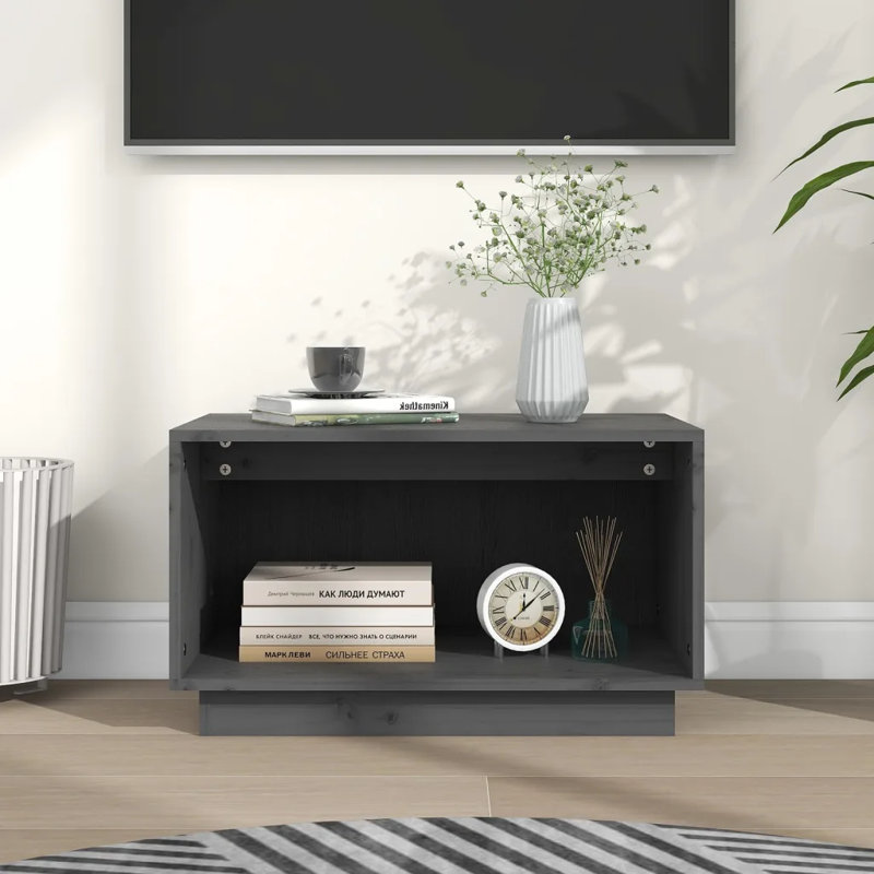 Iratze Unfinished TV Stand for TVs up to 24", Grey